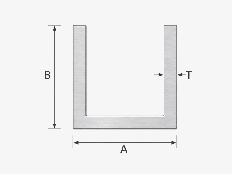 Aluminium-U-Profil 21×20×1,4 mm – C/U-Profil mit 2000 mm Länge 001-884 (2)