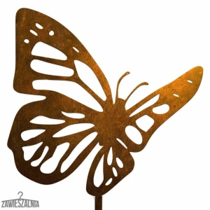 Gartendeko – Rostiger Schmetterling aus Corten-Stahl XL 19×99 cm