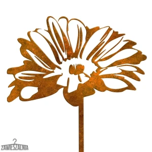 Zawieszalnia – Gartendekoration rostiges Gänseblümchen aus Corten-Stahl XL 21×93 cm
