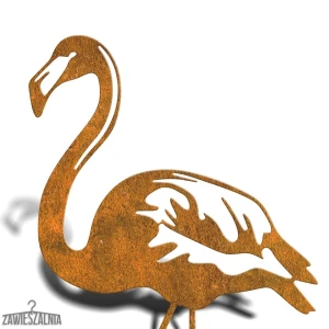 Zawieszalnia – Gartendekoration Flamingo XXL aus Cortenstahl 97 cm