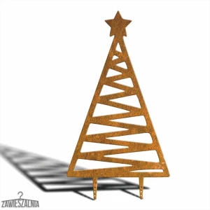 Zawieszalnia – Gartendekoration Weihnachtsbaum Zickzack XXL 92 cm aus Cortenstahl