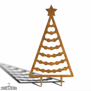 Zawieszalnia – Gartendekoration Weihnachtsbaum aus Cortenstahl XXL 92 cm mit Kettenmotiv