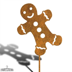 Zawieszalnia – Gartendekoration Herr Lebkuchen XXL aus Cortenstahl 98 cm