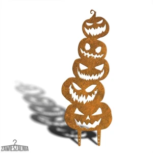 Gartendekoration Stracho Kürbisse XL 78 cm – Halloween-Dekoration aus Corten-Stahl
