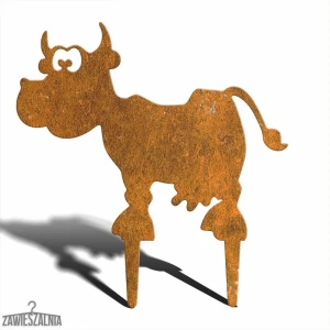 Zawieszalnia – Gartendekoration aus Corten-Stahl Kuh Zosia M 39 cm