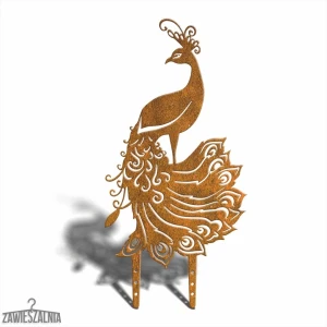 Zawieszalnia – Gartendekoration Pfau XL 75 cm aus Corten-Stahl