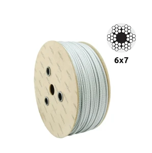 Stahlseil verzinkt Ø5,0 mm 6×7 mit Fasereinlage – Verkauf pro Meter