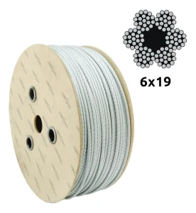 Verzinktes Stahlseil Ø8,0 mm 6×19 mit Faserkern FC – Verkauf pro Meter