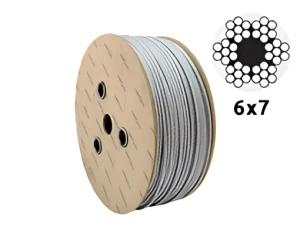 Verzinktes Stahlseil Ø3,0 mm 6×7 mit Faserkern – Verkauf im Meter