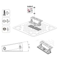Befestigungsplatte für Dacheindeckung 375x375mm CWL PV-27-02 (4)