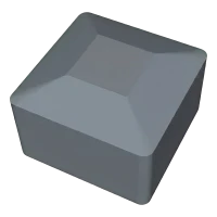 Graue Endkappe aus LLDPE für PV-Montageprofil 40×40 mm – Typ 1