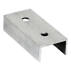 PV-Montageprofil-Verbinder Aluminium 100 mm – U-Profil 25×45×25
