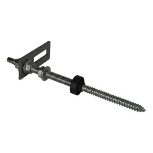 Doppelgewindeschraube M10×200 mit Adapter 80×30 mm für die PV-Montage