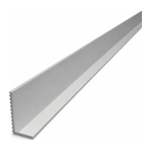 Aluminium-Winkelprofil ungleichschenklig geriffelt 40×20×2,6 mm – L-Profil, Länge 2000 mm