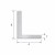 Ungleichschenkliger Aluminiumwinkel 40×20×2,6 mm – L-Profil, Länge 2000 mm 001-702 (2)