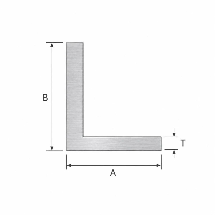 Ungleichschenkliger Aluminiumwinkel 40×20×2,6 mm – L-Profil, Länge 2000 mm 001-702 (2)