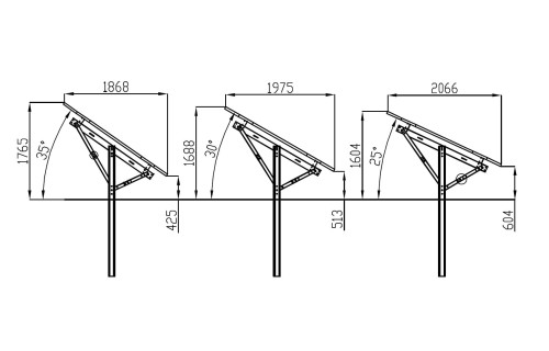 PV-Bodenmontage Solar KIT T1V Light für 6 Module GPV-T1V-L6 (2)