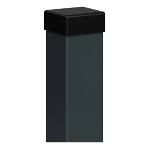 Zaunpfosten 80x80 mm grafit RAL 7016 mit Abdeckkappe – 2,0 m