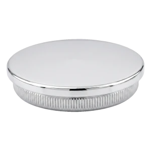 Flache Einschlagkappe für Geländerrohr Ø42,4 mm AISI 304 glänzend