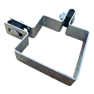 Eck-Zaunschelle 80×80 mm verzinkt – Montageset mit Distanzstücken
