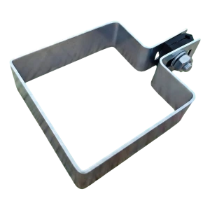 Endschelle für Zaunpfosten 80×80 mm verzinkt – Set mit Distanzstücken