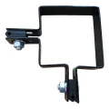 Eckhalter für Zaunpaneele 80×80 mm schwarz RAL 9005 – komplettes Montageset 001-612 (3)