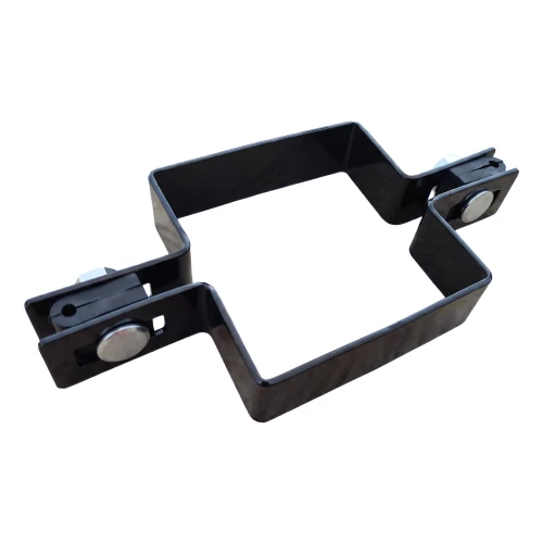Zwischenschelle für Zaunpaneele 80×80 mm schwarz RAL 9005 – Komplettset 001-616 (1)