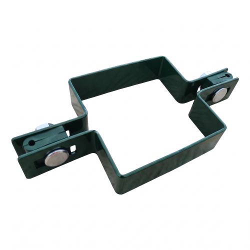 Zwischenschelle für Zaunpaneele, quadratisch, 80×80 mm, grün RAL 6005 001-614 (1)