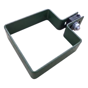 Endschelle für Zaunpfosten 80×80 mm grün RAL 6005 – Montageset