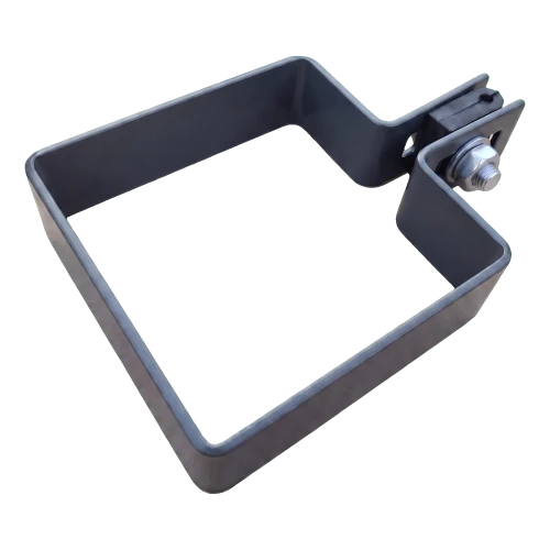 Endklemme Zaun 80×80 mm Graphit RAL 7016 – Montageset 001-619 (1)