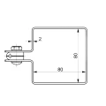 Endklemme Zaun 80×80 mm Graphit RAL 7016 – Montageset 001-619 (4)