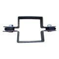 Zwischenschelle für Doppelstabmattenzaun 80×80 mm, grafit RAL 7016 – Komplettset 001-611 (3)
