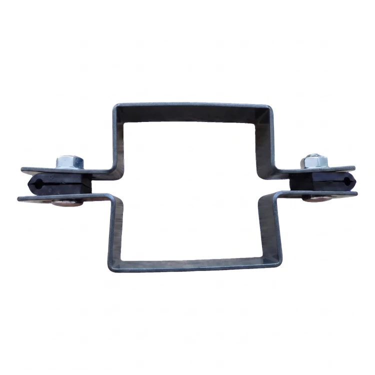 Zwischenschelle für Doppelstabmattenzaun 80×80 mm, grafit RAL 7016 – Komplettset 001-611 (3)