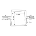 Zwischenschelle für Doppelstabmattenzaun 80×80 mm, grafit RAL 7016 – Komplettset 001-611 (4)