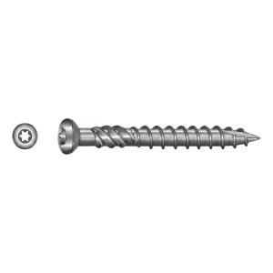 Terrassenschraube Edelstahl C1 (AISI 410) TX25 5,0×60 mm – Karton mit 100 Stück