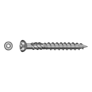 Terrassenschraube Edelstahl C1 (AISI 410) TX25 5,0×70 mm – Karton 100 Stk.