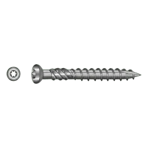 Terrassenschraube Edelstahl C1 (AISI 410) TX25 5,0×80 mm – Karton mit 100 Stück