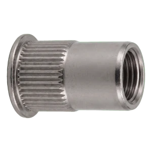 Blindnietmutter Edelstahl A2 M6×14 mm – kleiner Senkkopf, gerändelter Schaft – Karton 250 Stk.