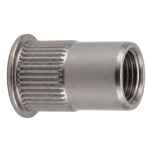 Blindnietmutter Edelstahl A2 M8×15,5 mm – kleiner Senkkopf, gerändelter Schaft – Karton 250 Stk.