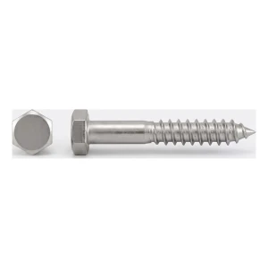 Sechskant-Holzschraube DIN 571 8×50 mm Edelstahl A2 – Karton 100 Stk.