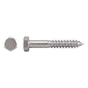 Holzschraube mit Sechskantkopf DIN 571 A2 5×50 mm – Karton 200 Stk.