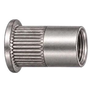 Blindnietmutter Edelstahl A2 M6×14,5 mm mit Flachkopf – Karton 250 Stk.