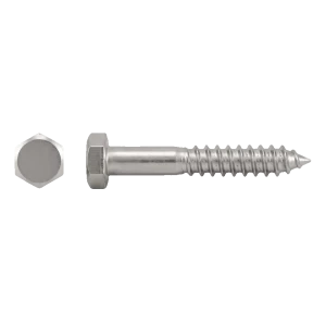 Holzschraube DIN 571 mit Sechskantkopf 6×80 mm Edelstahl A2 – Karton 100 Stk.