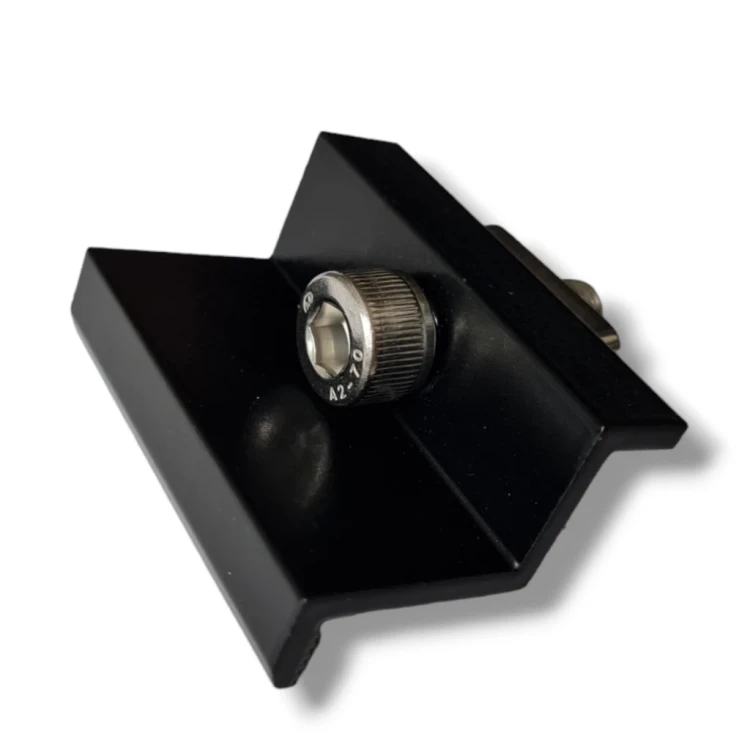 Endklemme 30mm mit Schraube und Einsatz - Schwarz lackiert PV-03-23