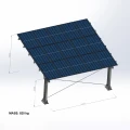 Solarcarport für 2 Fahrzeuge L 5,7m x 5,2m Photovoltaik-Parkplatz GPV-101-14 (4)