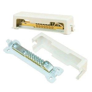 Potentialausgleichsschiene Pawbol 8 Anschlüsse Kupferschiene 176x52x52mm