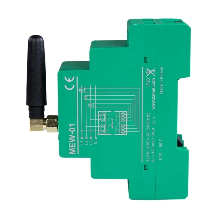 Elektrischer Energiemonitor WI-FI 3F+N bidirektionaler Zähler für Photovoltaik PV Typ: MEW-01 SUPLA ZAMEL GPV-401-40 (3)