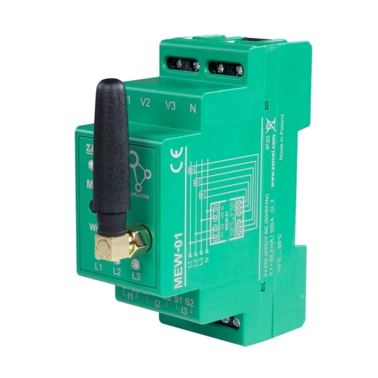 Elektrischer Energiemonitor WI-FI 3F+N bidirektionaler Zähler für Photovoltaik PV Typ: MEW-01 SUPLA ZAMEL GPV-401-40