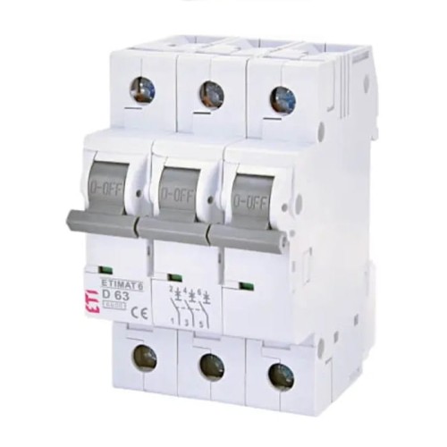 Leitungsschutzschalter B 16A 3P 6kA ETIMAT6 002115516 ETI GPV-401-63