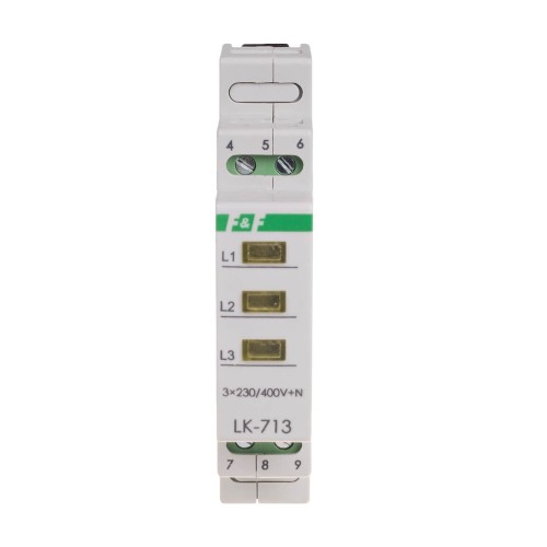 Kontrollleuchte 3×230 V+N 3xLED 3 Farben LK-713 K F&F FILIPOWSKI GPV-401-82